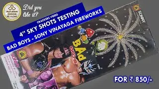 Bad Boys | Sony Vinayaga Fireworks | Pattasu | sivakasi crackers video | sky shot testing | 2025