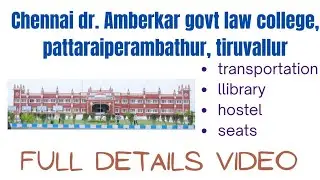CHENNAI Dr. AMBEDKAR GOVT LAW COLLEGE, PATTARAIPERUMBHUTHUR, TIRUVALLUR #tndalu #lawstudents #law