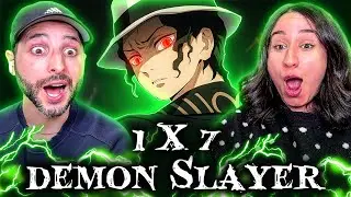 WE&rsquo;VE NEVER WATCHED ANIME BEFORE! First Time Reaction to Demon Slayer 1x7