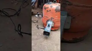 12 wolt smokeless wood stove from old gas cylinder #shorts