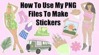 Making stickers with PNG files / Festival themed stickers / Cricut design space / Cricut machine