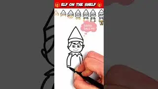 How to draw Elf on the shelf?🌟🎄🎁
