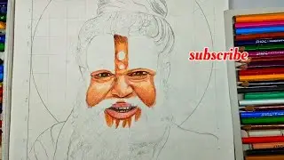 ✍️Draw with Me☝️_ Premanand ji Maharaj Drawing,oil pastel_drawing step by step📈