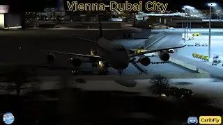 🎆 P3DV5 - New Year's EVE  PMDG 747-8F CargoOps flight into Dubai City-🎆Spectacular Lights 🎆