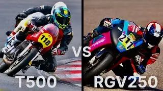 Suzuki T500 vs RGV250 | retro 2stroke battle inbetween modern Superbikes
