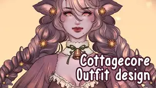 Cottagecore Outfit design - Coloring in CLIP Studio Paint