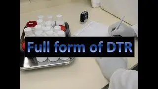 Full form of DTR in medical