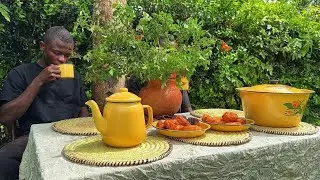 Peaceful Countryside Morning Routine 🌿 | Tea, Homemade Snacks & Fresh Farm Harvest 🍳🍊