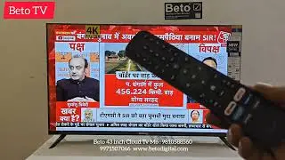 Beto 43 inch Cloud TV , Free channel , Ips display technology, Frameless Design , 24 Watt Sound Bar