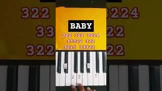 Baby - Justin Bieber song easy piano tutorial #s#piano