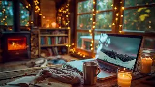🪵🔥Cozy Cabin Ambience with crackling fire in the stove