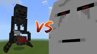 Wither Skeleton Jocky Titan Vs Ghast Titan - Minecraft Mob Battle