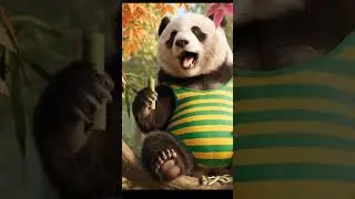 Je mange et hop, dodo!#panda #animaux #animauxmignons #mignon #drole