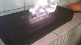 Ethanolofen macht stichflame