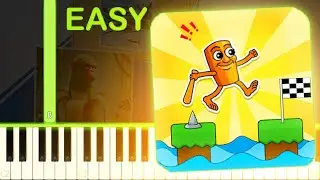 Brainrot Tip Tap Challenge Theme Song - EASY Piano Tutorial