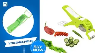 2 in 1 Stainless Steel 5 Blade Vegetable Cutter with Peeler, Chilly,Onion Cutter With Lock System
