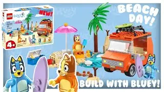 Bluey&rsquo;s Beach Day LEGO Set! Build + Playtime with Bingo & Mum!
