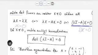 Egenv&auml;rden, Egenvektorer