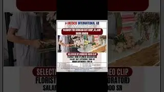 FLORIST MAN (FLOWER DECORATOR) JOB VACANCY SAUDI ARABIA #floristman #flowerdecorators #job2023