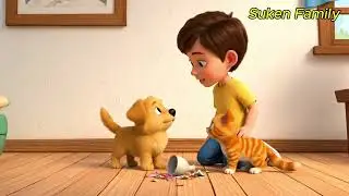 The dog Bull and the cat Lavie damaged things in the house #cat #dog #sukenfamily