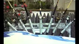 18 Lund Homemade Rod Holders for Trolling, Stripers