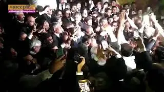 Supporters cheer for Ahsan Bhoon's win as SCBAP President