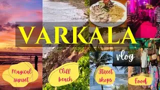 Varkala Vlog ☀️🌊🏝️| Kerala | Cliff Beach | Sunset | Food #varkala #kerala #travel #vlog
