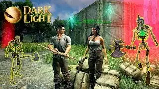 ПОСТРОЙКА ПЕРВОГО ДОМА И НАПАДЕНИЕ СКЕЛЕТОВ - Dark and Light #2