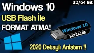 Windows 10 Format Nasıl Atılır! USB Flash İle Format Atma 2020 Detaylı Anlatım !!