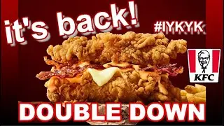 KFC The Double Down RETURNS (for a limited time) #IYKYK October 2021