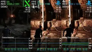 Gothic 1 Remake - Demo - XSX vs PS5 vs PS5 PRO - FPS and Resolution - Small Test