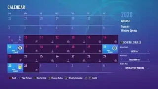 First game of the Southampton career mode