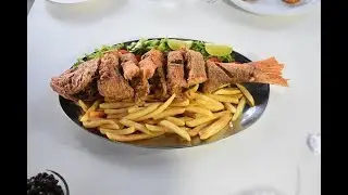 Cooking French Fries and Fried Fish in Forest [Outdoor Survival]