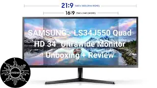 SAMSUNG &mdash; Сверхширокий монитор LS34J550 Quad HD с диагональю 34 дюйма, распаковка + обзор