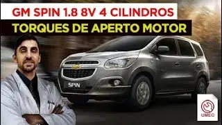 GM Spin 1.8 8v 4 cilindros - Torques de aperto Motor