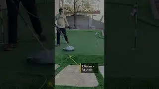 Cleaning artificial grass - the correct way. #artificialgrass #diy #cleaning #turf