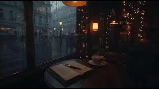 Rainy Window & Coffee 🌧️☕ | Relaxing Jazz Ambiance for Journaling or Studying