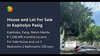 House and Lot For Sale in Kapitolyo Pasig