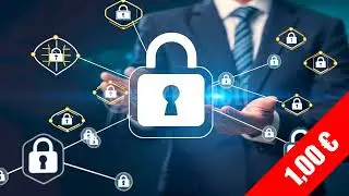 Hands Holding Cyber Lock &mdash; Digital Network Security Stock Footage (HD)