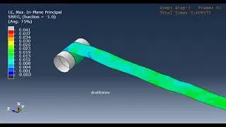Steel sheet rolling simulation executed in Abaqus Software.
