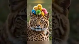 Colored chicks and tiger - chick sound -baby chick video#tiger