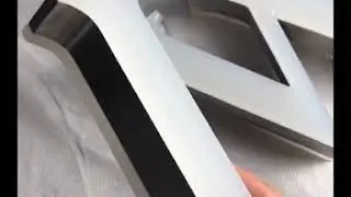 Mirror Stainless Steel LED Epoxy Resin Illuminated Sign Letter Manufactured By RECHI