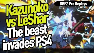 【DBFZ】 Kazunoko vs LeShar, fear the beast, He goes hunting the top players 【DBFZ Pro Replays】