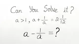 A Nice Algebraic Sum | Can You Solve This? Math Olympiad Question
