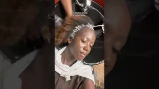 Getting a texture release treatment on my 4c hair #hairtreatment #4chair