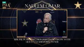 HBL PSL Player Auction 2026 Studio Show with Quetta Gladiators Owner Nadeem Omar | MX1T
