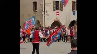 Flags flying in the Medieval Valvason sky