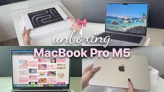 Распаковка MacBook Pro M5 🤍 | 32 ГБ ОЗУ 1 ТБ #fyp #christmas #macbookprom5 #appleunboxing #aesthetic