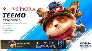 Wild Rift - HUGE COMEBACK Teemo vs Fiora (ft. Bork+Nashors = STRONK)