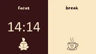 25/5 Pomodoro Timer I 2 hours I Deep Focus I No Music I Soft Alarm On 🤎
